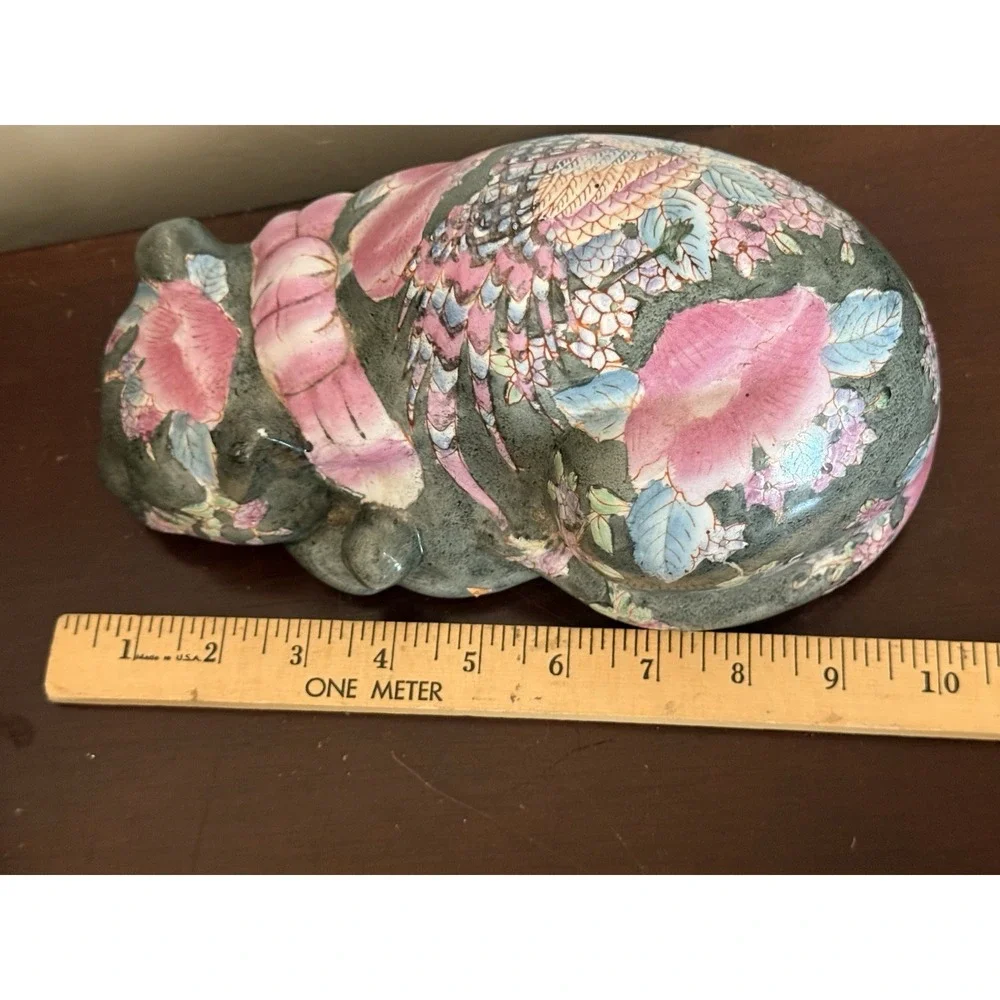 Vintage Asian Sleeping Cat 9.5